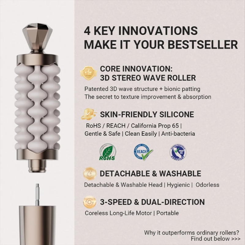 Luxury Skincare Devices - Hautpflege-Stick für Zuhause: Luxuriöser Lifting-Massagestab für