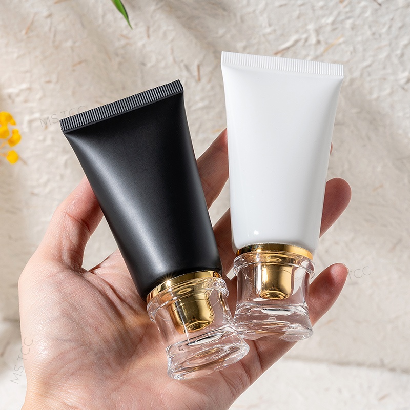 Luxury Skincare Packaging Wholesale - 10 Stück 50 ml Kunststoff-Quetschröhrchen, goldener