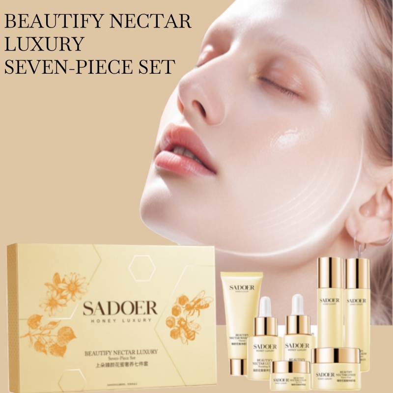 Luxury Skincare Set - Sadoer Zhenyan Blütennektar Luxuriöses Hautpflege-Set, Sieben-Teiliges