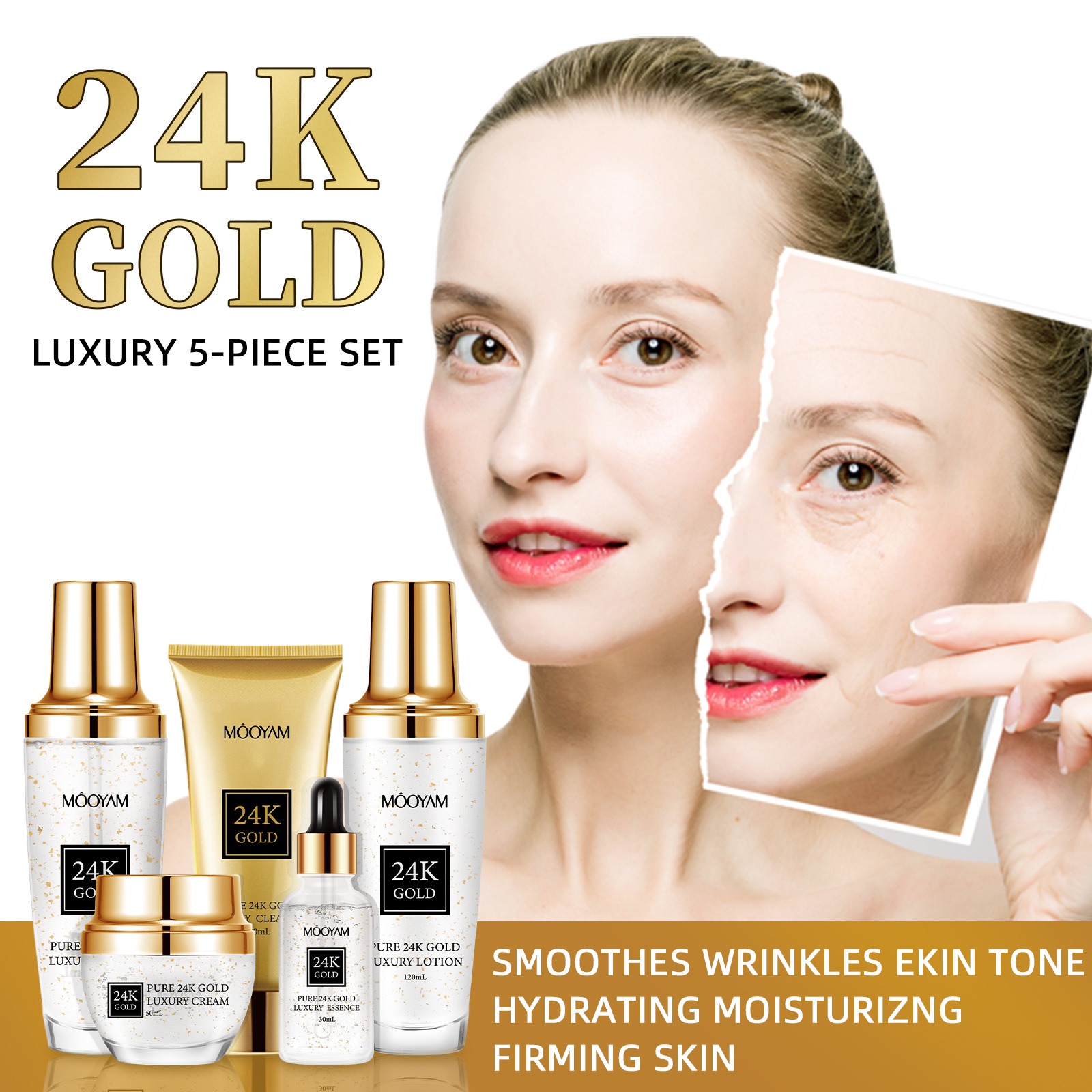 24K Gold LUXURY Moisturizin An – Luxury Skincare Set Bewertung und Preis